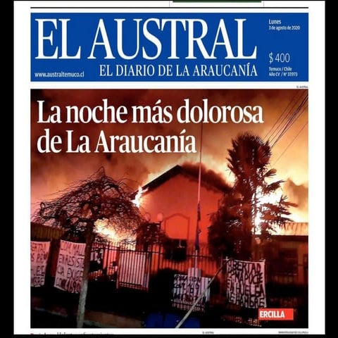 Conflicto en Araucania Agosto 2020 PPT