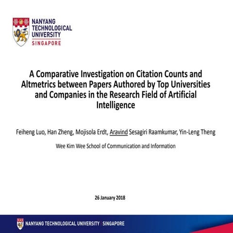 A Comparative Investigation on Citation Counts and Altmetrics between Papers Authored by Universities and Companies in the Research Field of Artificial Intelligence