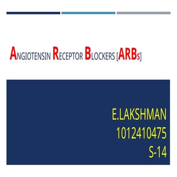 Angiotensin receptor blockers | PPTX