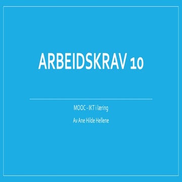 Arbeidskrav 10