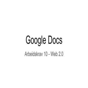 Arbeidskrav 10 - Web 2.0.pptx
