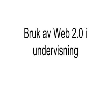 Arbeidskrav 10 web 2.0