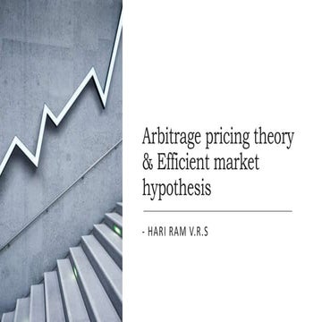 Arbitrage pricing theory & Efficient market hypothesis