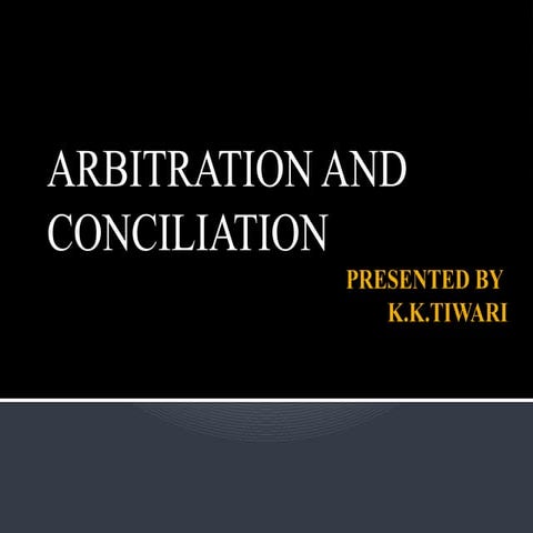 conciliation ppt | PPT