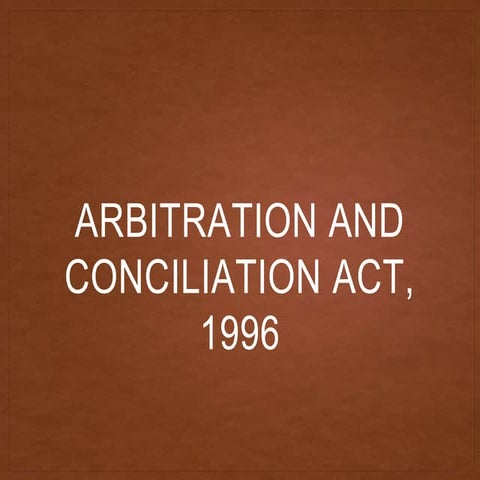 Arbitration and Conciliation Act