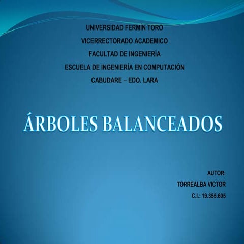 Arboles balanceados
