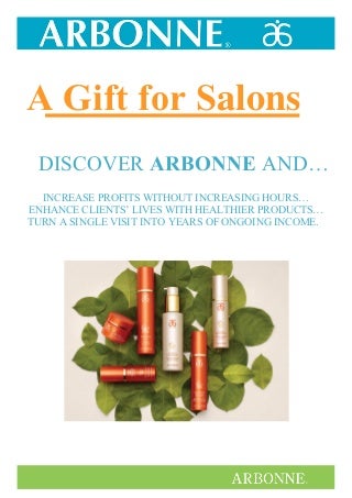 Arbonne and your Salon