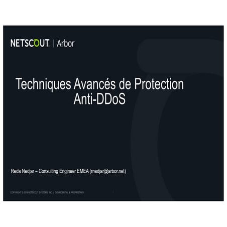 Atelier Technique ARBOR NETWORKS ACSS 2018