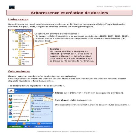 les méthodes en étapes pour Créer un dossier | DOCX
