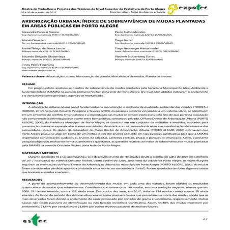 ARBORIZAÇÃO URBANA    ÍNDICE DE SOBREVIVÊNCIA DE MUDAS PLANTADAS.pdf