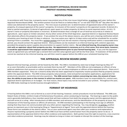 Dallas CAD - How to protest | PDF