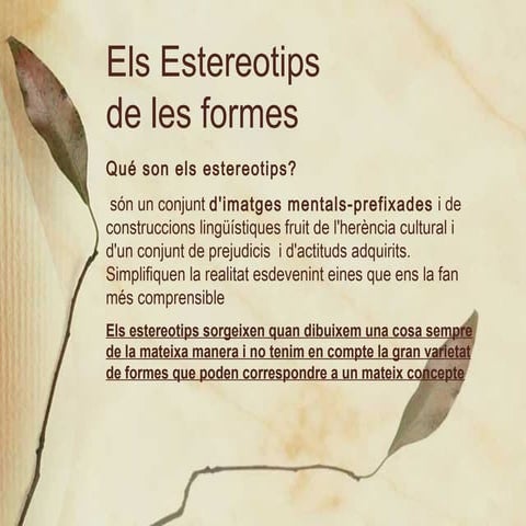 Els estereotips de les formes