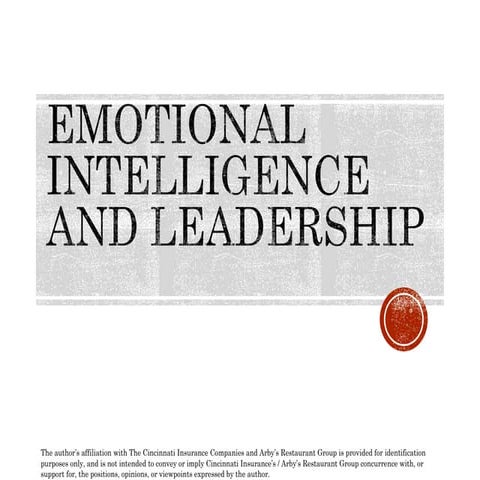 Emotional Intelligence and Leadership
