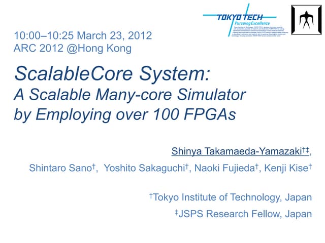 ScalableCore System: A Scalable Many-core Simulator by Employing Over 100 FPGAs