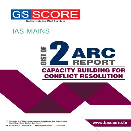 2nd ARC Report :CAPACITY BUILDING FOR CONFLICT RESOLUTION