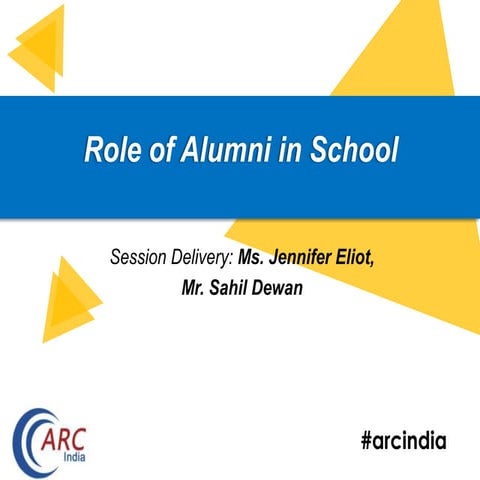 ARC - Role of Alumni in School