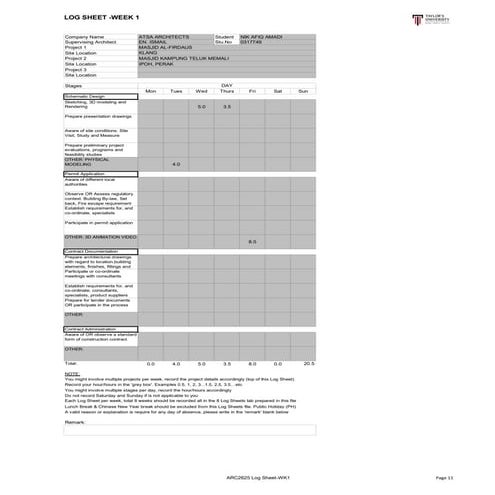 Arc2625 log sheet nik afiq amadi 0317749 final.pdf