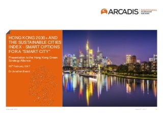 Hong Kong 2030+ and the Sustainable Cities Index - Smart Options for a “Smart City”