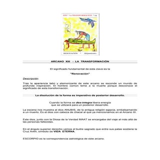 Arcano XIII * La Transformación