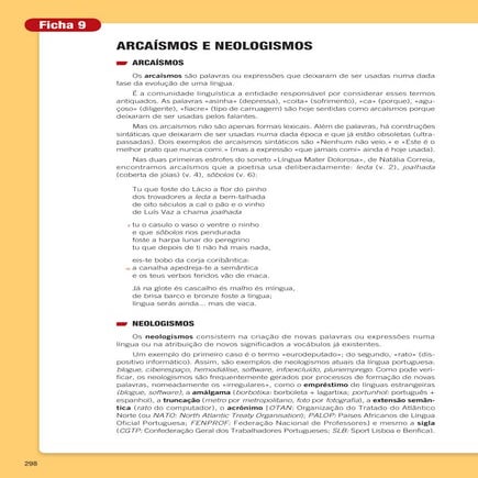 Arcaísmos e neologismos | PDF