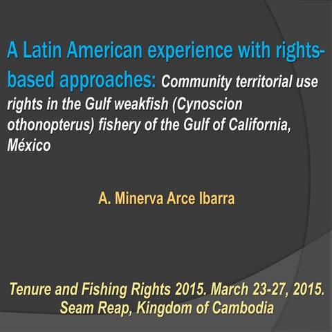 A Latin American experience with rights-based approaches: Community territori...