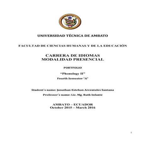 Arcentales Jonathan Phonology II Portfolio