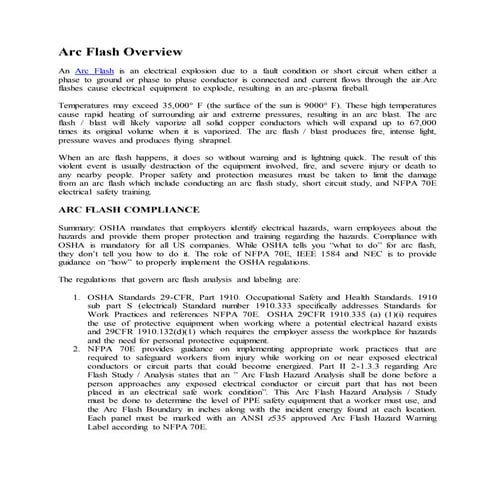 Arc Flash Flyer | DOCX