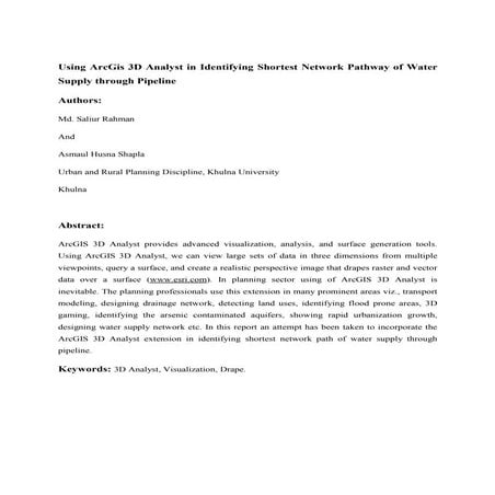 Some rudimentary steps to use ArcGis 3D Analyst