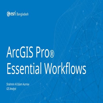 Learning of ArcGIS Pro Essential Workflows