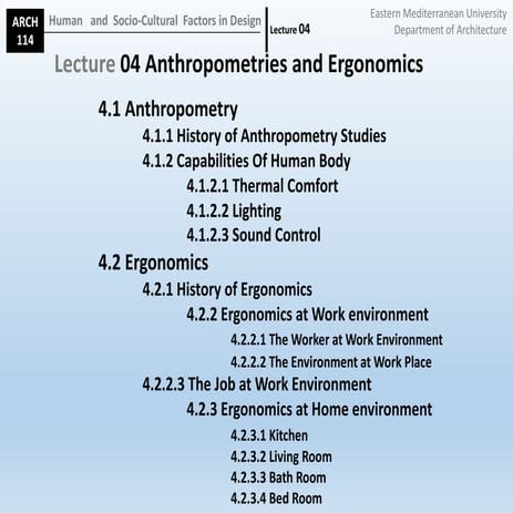 Human factors and ergonomics and anthropometrics | PPT