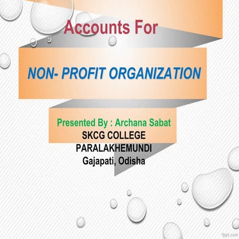 Account for Non Profit Organization