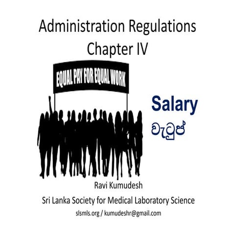 Administration Regulation Chapter  IV - Salary