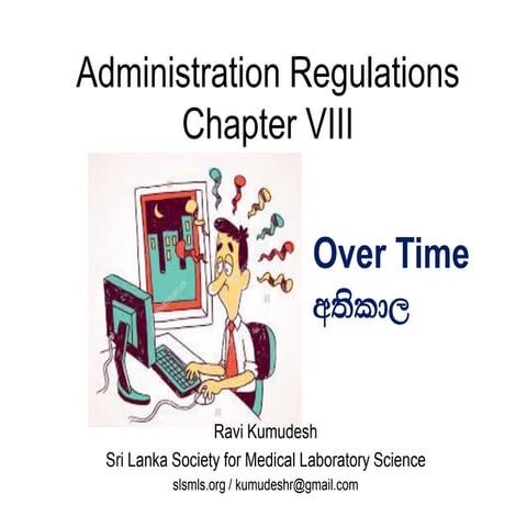 Administration Regulation Chapter VIII - Over Time
