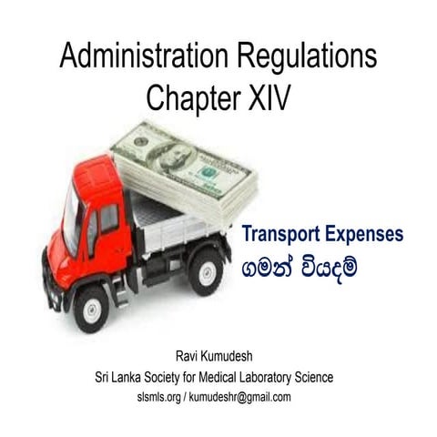 Administration Regulation Chapter XIV - Transport 