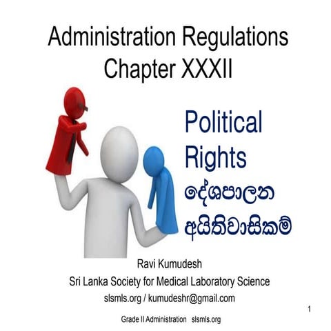 Administration Regulations Chapter xxxii  - Political Rights