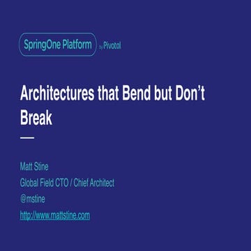 Architectures That Bend But Don't Break