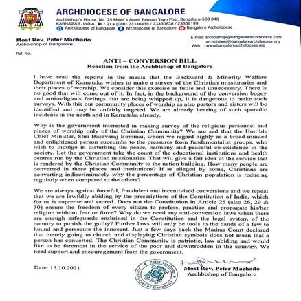 Archbishop --press-statement