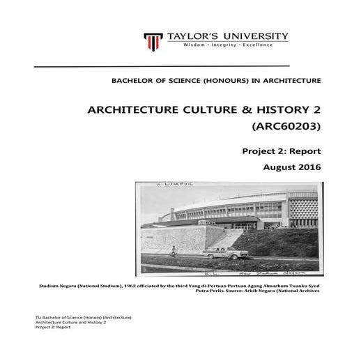 Arch cult 2 project 2 brief august 2016 report rev00-2 | PDF