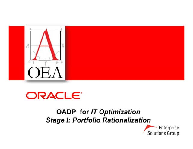 Application Portfolio Rationalization