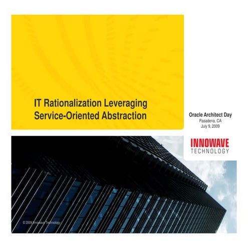 IT Rationalization: Leveraging Service-Oriented Abstraction