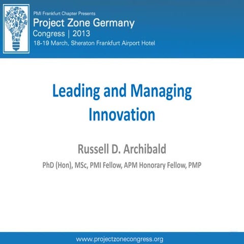 Leading and Managing Innovation