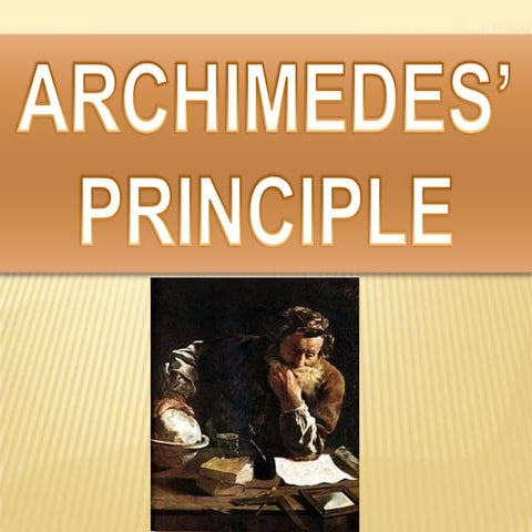 Archimedes principle