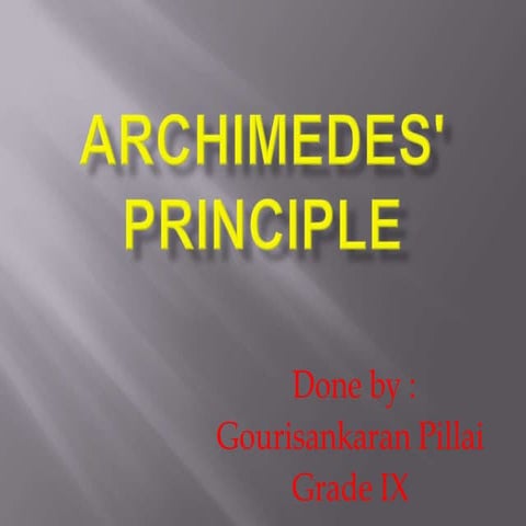 Archimedes' principle