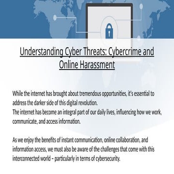 Understanding cyber threats presentation | PPTX