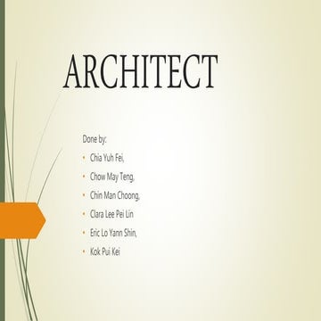 The role of an Architect