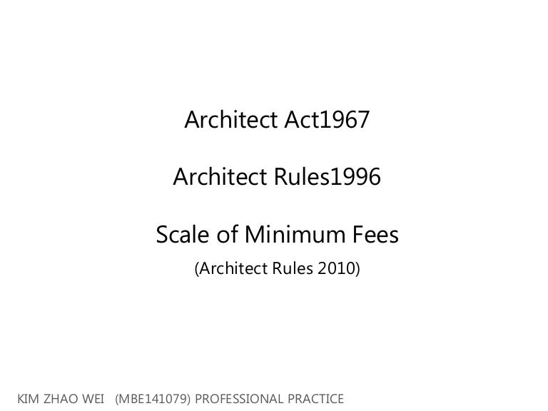 Malaysia S Architect Act 1967 Architect Rules 1996 Amended 2010