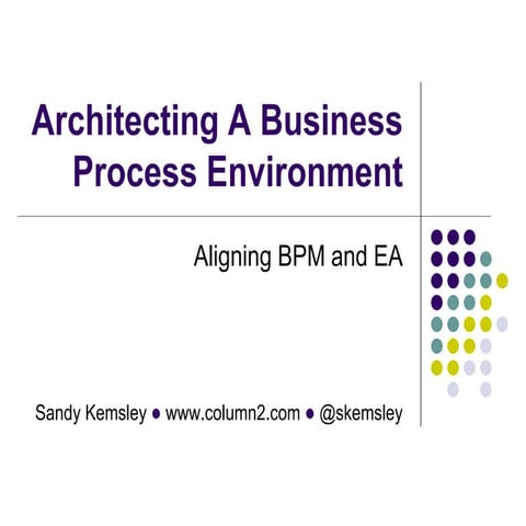 Architecting a Business Process Environment