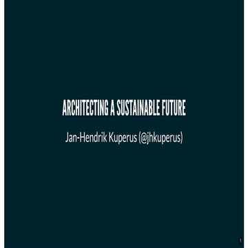 Devoxx 2024 - Architecting a Sustainable Future