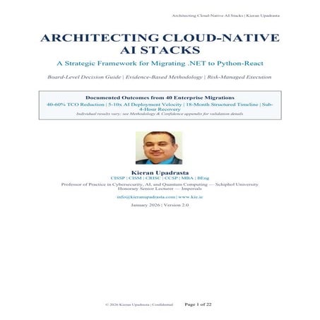 ARCHITECTING CLOUD-NATIVE AI STACKS: A Strategic Framework for ...