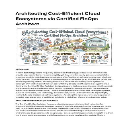 Architecting Cost-Efficient Cloud Ecosystems with Certified FinOps ...